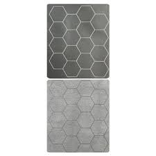 Reversible Megamat 1'' Hex Black-Grey (34.5